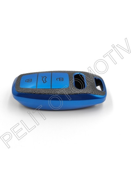 Audi A3 A4 A5 A6 A7 A8 C8 Anahtar Kılıfı Sustalı Süperlüx Mavi indirimleri