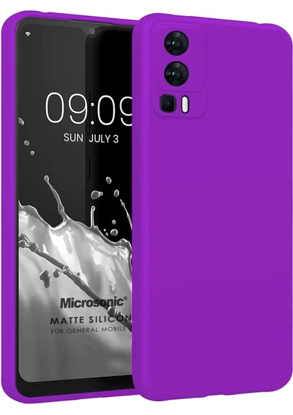 Matte Silicone General Mobile Gm 23 Kılıf Mor