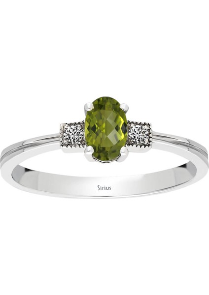Pırlanta ve Oval Peridot Taşlı Yüzük 0417R0097 fiyatları