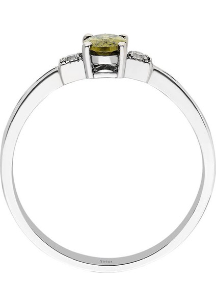 Pırlanta ve Oval Peridot Taşlı Yüzük 0417R0097 modelleri