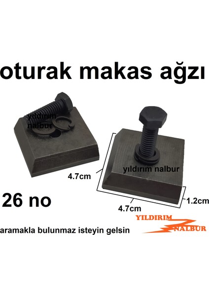 Yakar Oturak Makası 26 No Yedek Ağız Makas Ağız Çelik Dövme Ağız