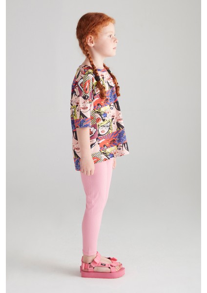 Kız Çocuk Fitilli Tayt - (Pembe) fiyatları