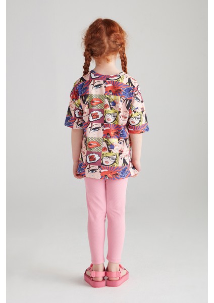 Kız Çocuk Fitilli Tayt - (Pembe) modelleri