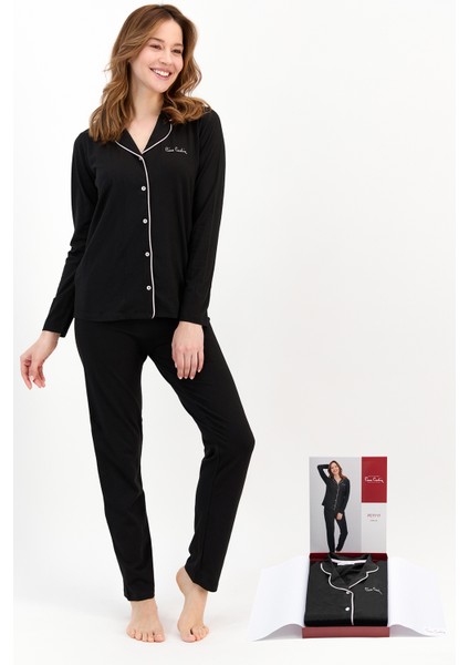 7717 Önden Düğmeli Kadın Pijama Takım modelleri