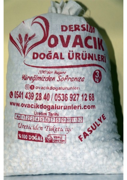 OVACIK DOĞAL KURUFASULYE (3KG)