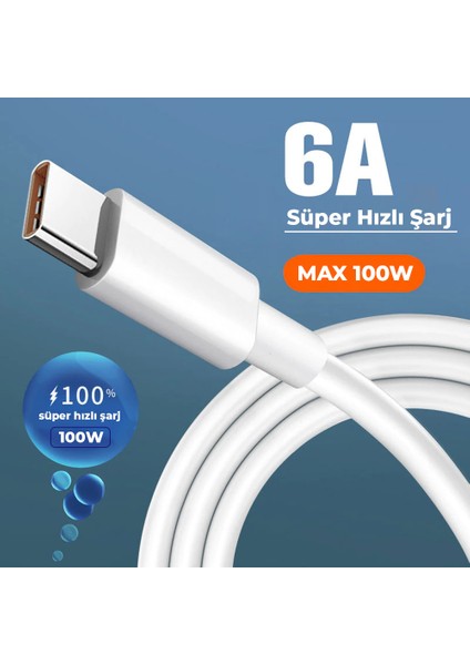 Nothing Phone (1) 6A 100W Type-C To Type-C 2metre Süper Hızlı Data ve Şarj Kablosu
