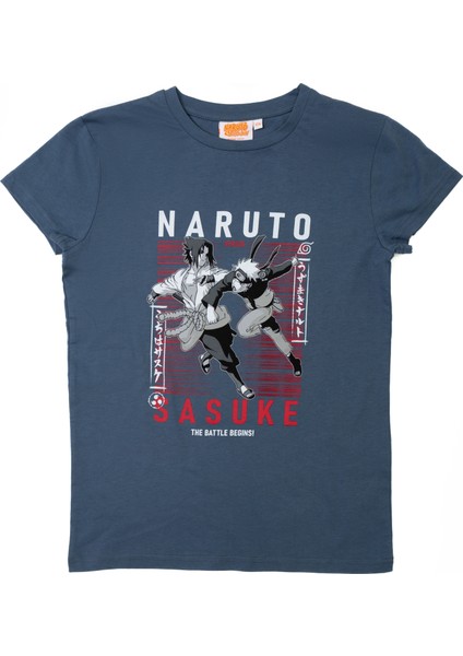 Naruto Sasuke Çocuk Tshirt 1180416-İNDİGO