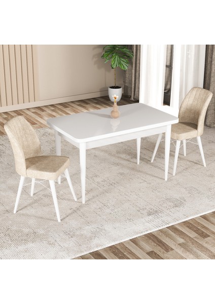 Hestia Serisi Mdf Mutfak-Salon Masa Sandalye Takımı (2 Sandalyeli) Beyaz fiyatları