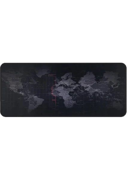 Gaming Mousepad Oyuncu Kaydırmaz Mouse Pad 80X30 Dünya Haritalı