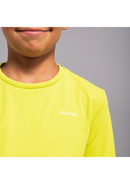 Olaian Çocuk Uv Koruması Sağlayan Kısa Kollu Sörf Tişörtü - Yeşil modelleri