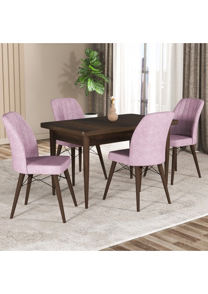 Hestia Serisi Mdf Mutfak-Salon Masa Sandalye Takımı (4 Sandalyeli)
