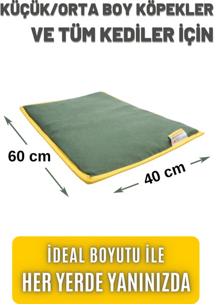 Serin (60X40CM) - 4 Mevsim Kedi/ Köpek Matı, Sıcak Veya Soğuk Kullanılabilen Minder Yatak