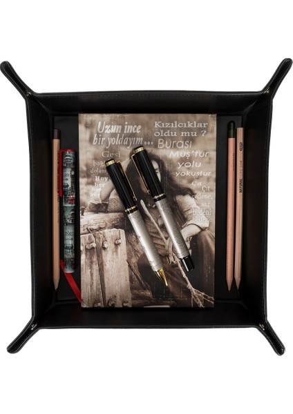 Oblac Deri Masaüstü Düzenleyici Rst1 Siyah