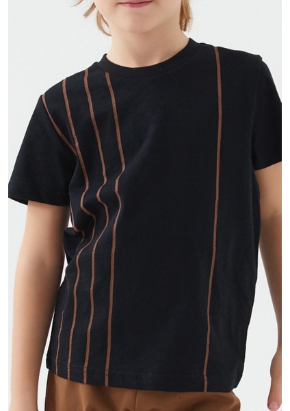 2509 Garson Vertical Stripes Erkek Çocuk Bermuda Takım indirimleri