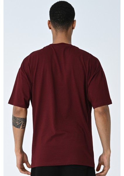 Basic Erkek Bisiklet Yaka Oversize Kalıp Kısa Kollu T-Shirt fiyatları