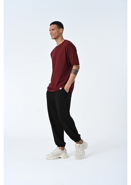 Basic Erkek Bisiklet Yaka Oversize Kalıp Kısa Kollu T-Shirt modelleri