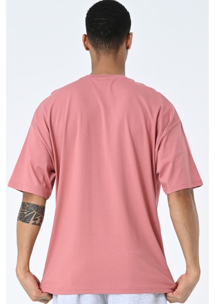 Basic Erkek Bisiklet Yaka Oversize Kalıp Kısa Kollu T-Shirt fiyatları