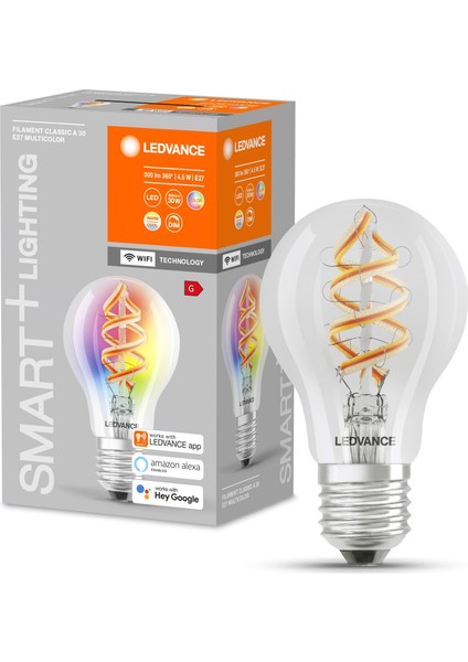 Smart+ Filament Classic Rgbw 30 4.5 W/2700 K E27 LED Ampul