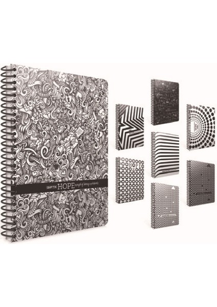 Spiralli Karton Kapak Hope Defter A6 80/4 "1 Adet"