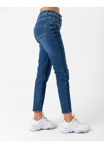 Indigo Normal Bel Denim Pantolon