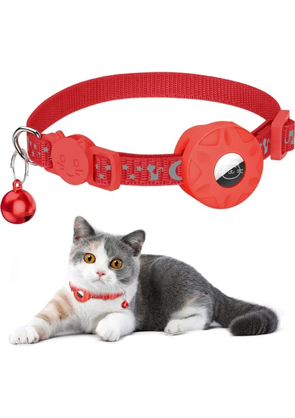 Pet Home Airtag Silikon Kasası Için Yansıtıcı Evcil Hayvan Yakalı Gps Izleyici Koruyucu Kapak (Yurt Dışından)