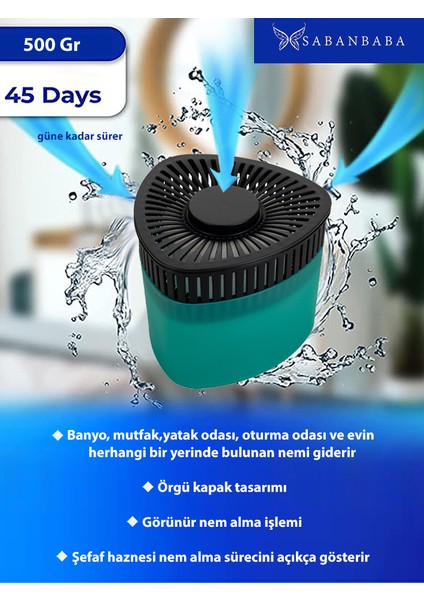 Saban nem Alıcılı ve Rutubet Giderici Aparat - 500 gr -Üçgen Yeşil Elma 2'li fiyatları