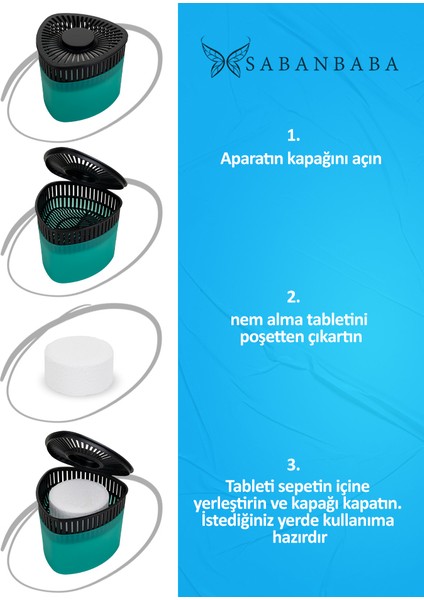 Saban nem Alıcılı ve Rutubet Giderici Aparat - 500 gr -Üçgen Yeşil Elma 2'li fırsatları