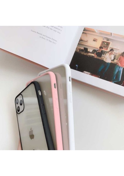 Apple iPhone 11 Pro Max Kenar Kısımları Renkli Silikon Kılıf Endi Kapak