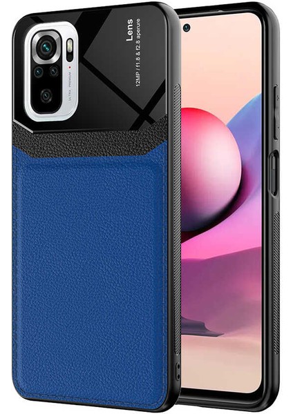 Xiaomi Redmi Note 10S Deri Görünümlü Ultra Koruyucu Kılıf Emiks Kapak