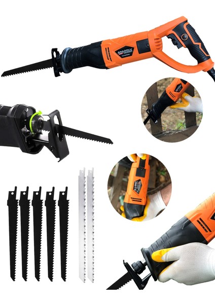Tilki Kuyruğu Testere Metal Ahsap Kemik Kesme Makinesi 7 Adet Bicak