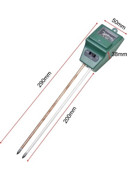 3'lü Toprak Ph Ölçer Nem Ölçer Işık Ölçer Pilsiz Toprak Test Aleti