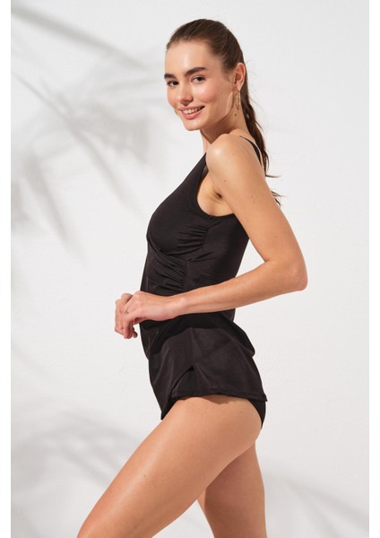 Mara Kruvaze Formlu Tankini Siyah 231501