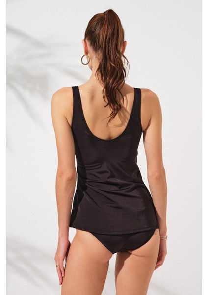 Mara Kruvaze Formlu Tankini Siyah 231501