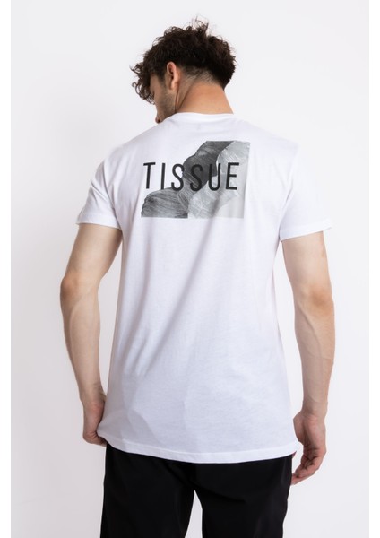 Erkek/ Baskılı O-Yaka T-Shirt Tissue - Beyaz modelleri