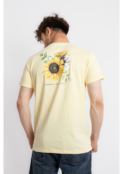 Erkek/ Baskılı O-Yaka T-Shirt Girasol - Açık Sarı modelleri