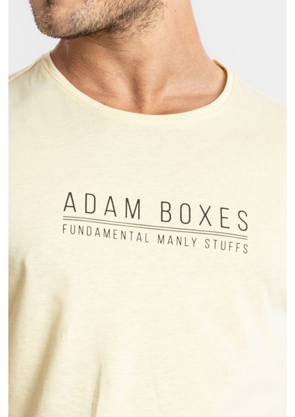 Erkek/ Baskılı O-Yaka T-Shirt Girasol - Açık Sarı fırsatları