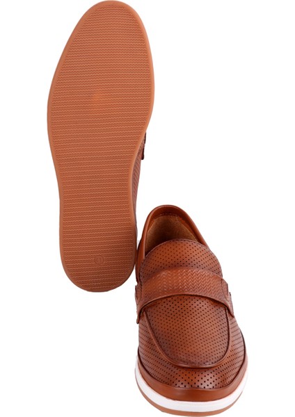 17420 Taba Loafer Deri Ayakkabı