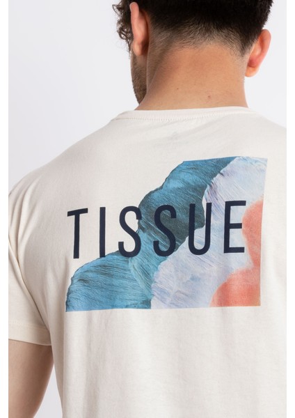 Erkek/ Baskılı O-Yaka T-Shirt Tissue - Ham Pamuk (Renkli Baskı) indirimleri