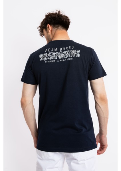 Erkek/ Baskılı O-Yaka T-Shirt Bandos - Lacivert modelleri
