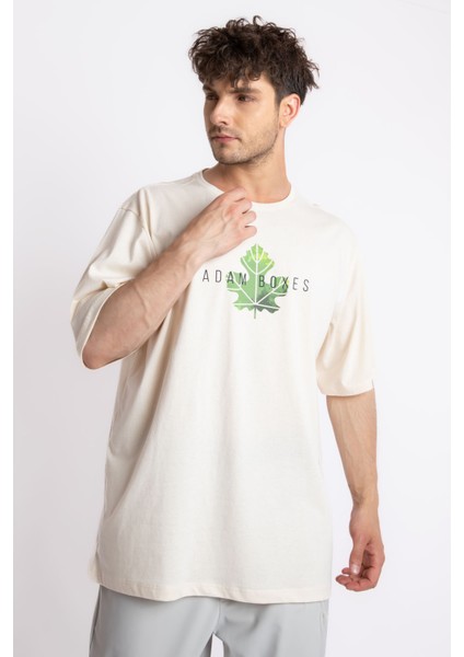 Erkek/ Baskılı Oversize O-Yaka T-Shirt Suelto - Ham Pamuk fiyatları