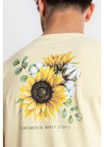 Erkek/ Baskılı O-Yaka T-Shirt Girasol - Açık Sarı indirimleri