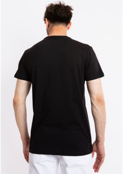 Erkek/ Baskılı O-Yaka T-Shirt Libestatuas - Siyah fırsatları