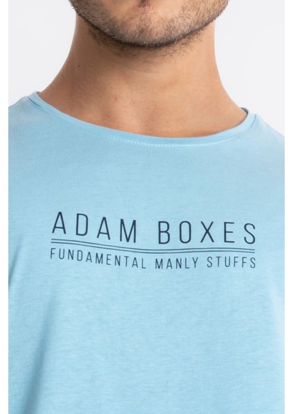 Erkek/ Baskılı O-Yaka T-Shirt Girasol - Açık Mavi fırsatları