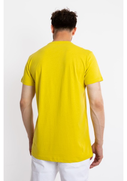 Erkek/ O-Yaka Cepli T-Shirt Bolsillo - Zeytin Yeşili modelleri