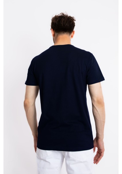 Erkek/ Baskılı O-Yaka T-Shirt Anillo - Lacivert fırsatları