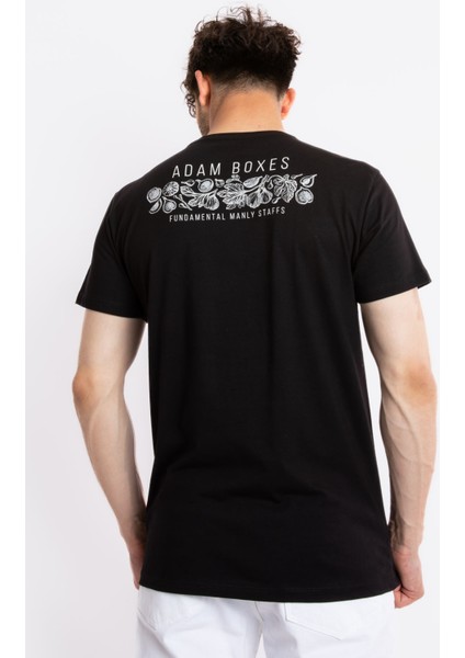 Erkek/ Baskılı O-Yaka T-Shirt Bandos - Siyah modelleri
