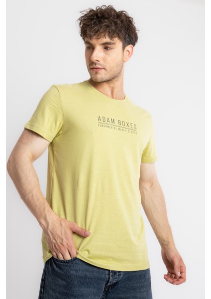 Erkek/ Baskılı O-Yaka T-Shirt Girasol - Açık Haki fiyatları