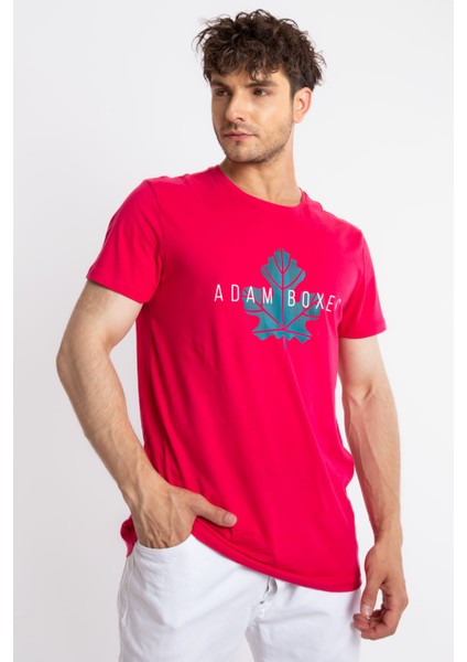 Erkek/ Baskılı O-Yaka T-Shirt Anillo - Macenta fiyatları