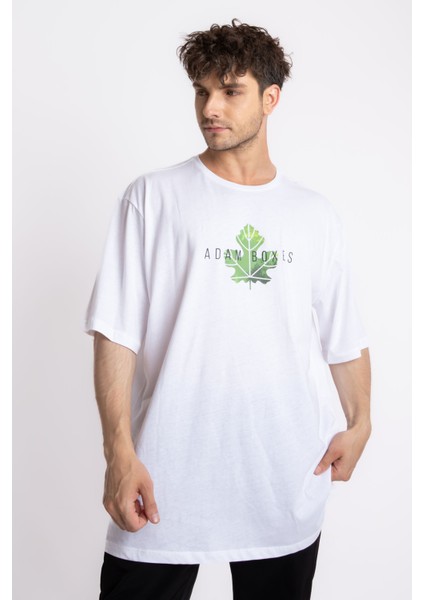 Erkek/ Baskılı Oversize O-Yaka T-Shirt Suelto - Beyaz fiyatları