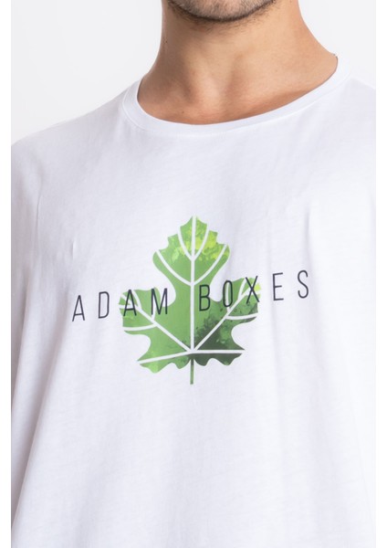 Erkek/ Baskılı Oversize O-Yaka T-Shirt Suelto - Beyaz indirimleri